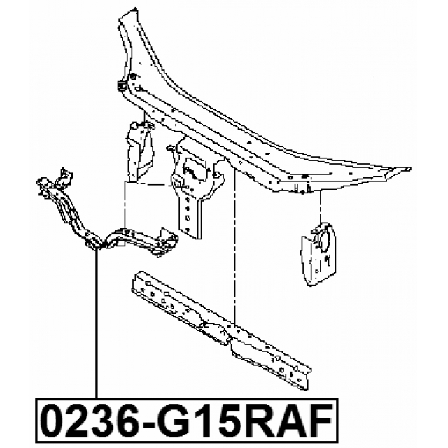 0236-G15RAF_усилитель бампера переднего! Nissan Almera G15RA 12> preview 2