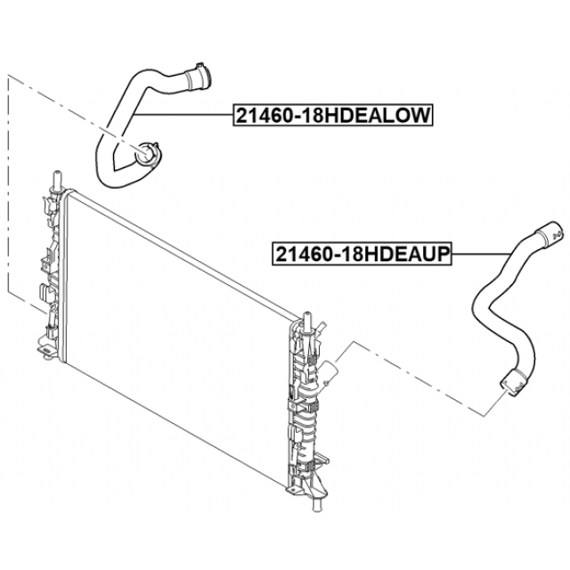 Патрубок системы охлаждения FORD FOCUS C-MAX CAP 2003-2007  FEBEST 21460-18HDEAUP preview 2