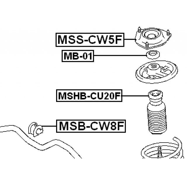 Опора амортизатора FEBEST MSS-CW5F preview 2