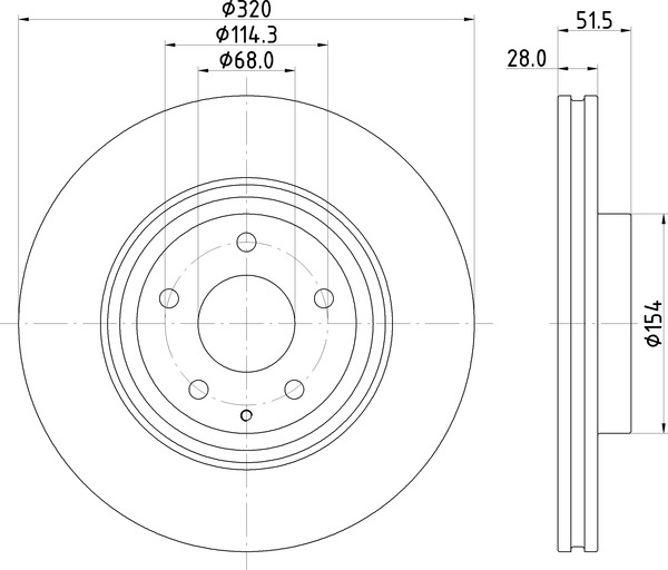 Диск торм. для а/м Mazda CX-9 (16-) перед. d=320 (окраш.) (DF 084419) preview 3