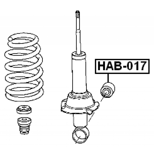 Сайлентблок амортизатора FEBEST HAB-017 preview 2