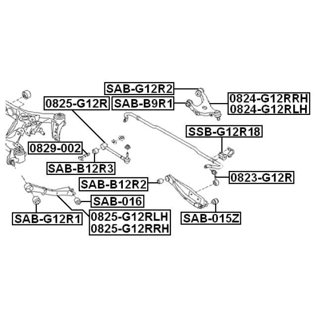 Болт с эксцентриком SUBARU IMPREZA G12 2007-2011 FEBEST 0829-002 preview 2