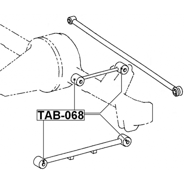 TAB-068_сайлентблок заднего рычага! Toyota Corolla 2 EL45 90-94/EL55 94-99 preview 2