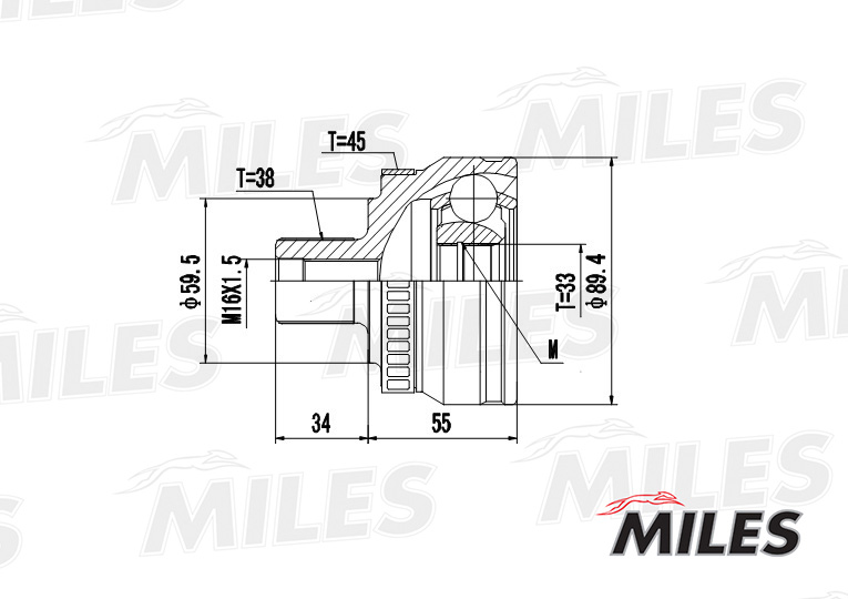 ШРУС AUDI A4 II-III/A6 II 1.6-3.2 97-08 нар. +ABS preview 1