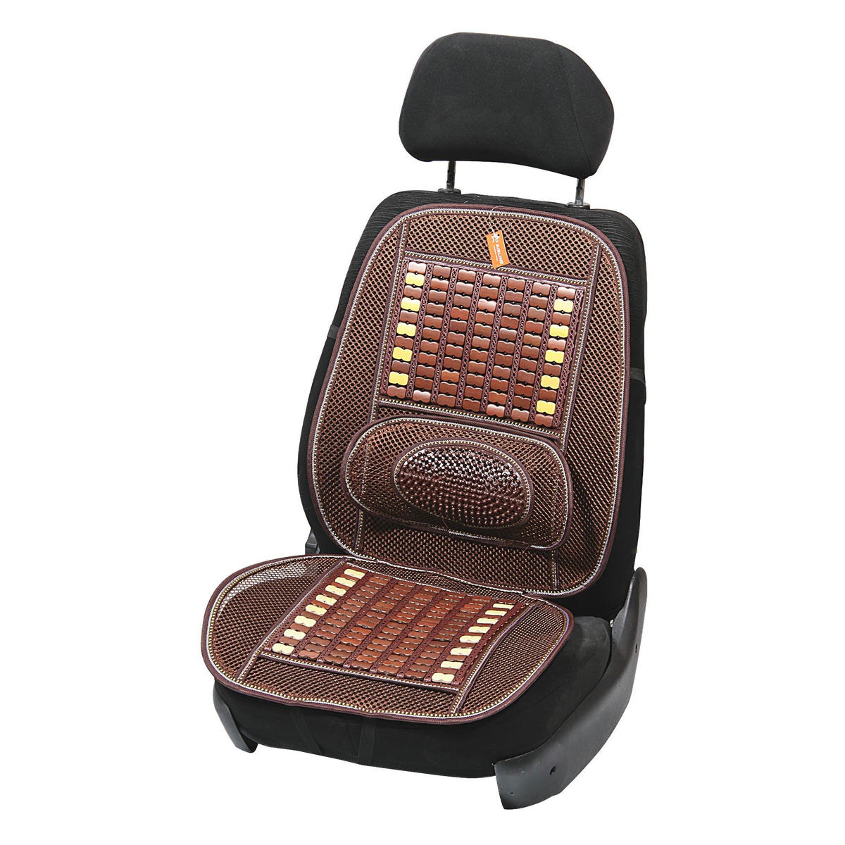 Накидка на перед. сиденье с деревян. вставками и поддержкой спины preview 1