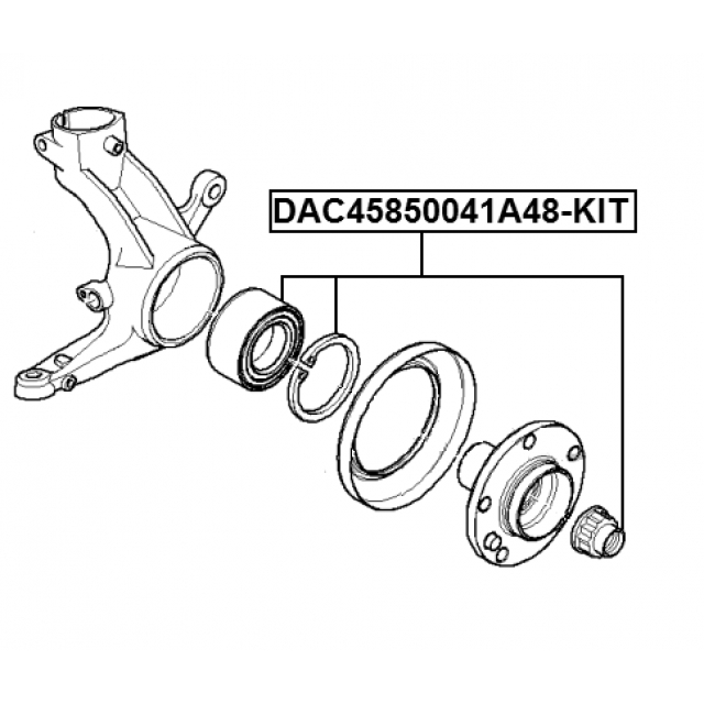 Подшипник ступицы передний DAC45850041A48-KIT preview 2