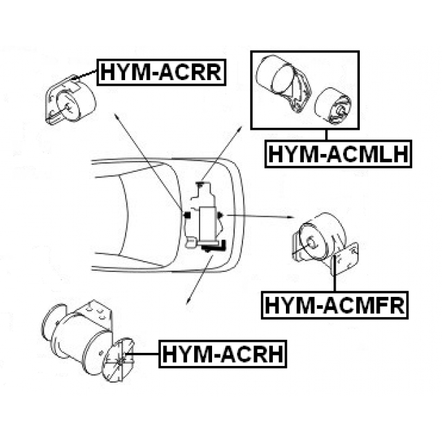 Опора двигателя FEBEST HYM-ACMFR preview 2
