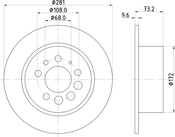 Диск торм. для а/м Volvo 940/960 (90-) зад. d=281 (DF 250129) preview 3