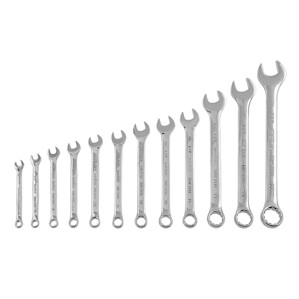 Набор ключей комбинированных 6-22 мм, 12 шт. полированный хром MATRIX preview 3