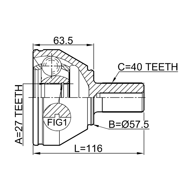 ШРУС наружный FEBEST 2910-FLIIF preview 2
