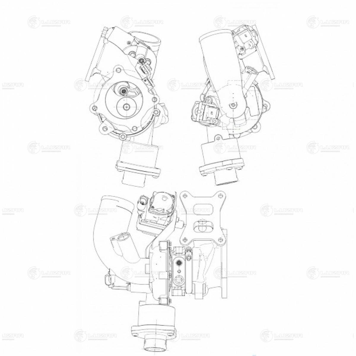 Турбокомпрессор для а/м Audi A4 (13-)/А6 (14-)/Q5 (-09) 2.0T (CNCD, CYPB) (тип RHF5) (LAT 1804) preview 4