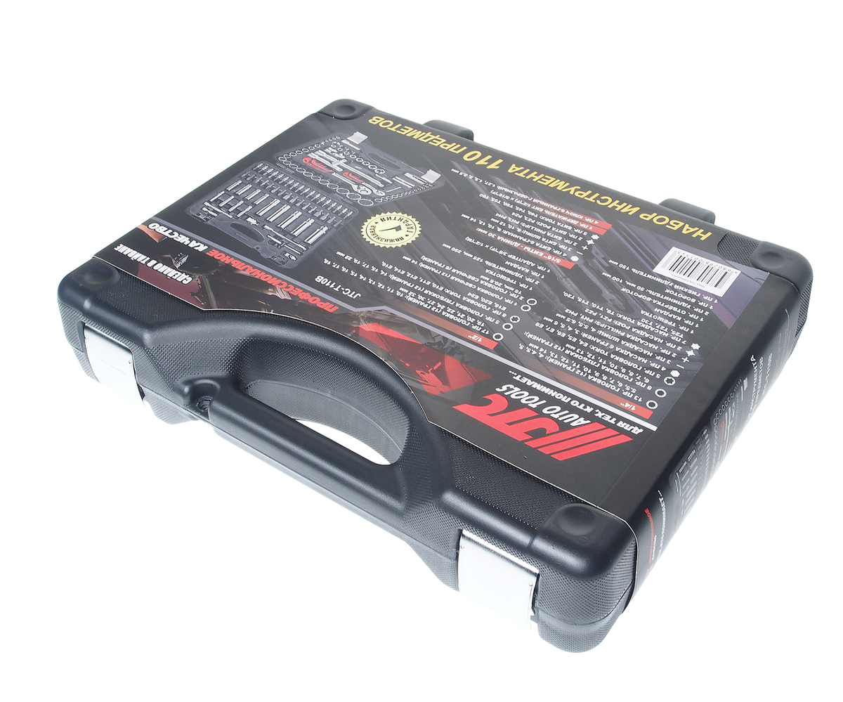 Набор головок торцевых и вставок 1/4" 1/2" 12гр 110пр. кейс JTC preview 1