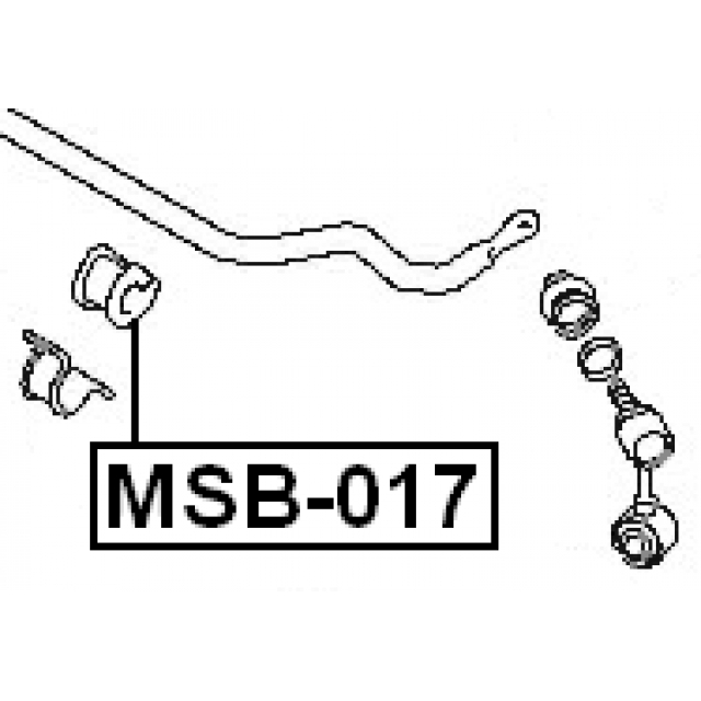 Втулка (сайлентблок) переднего стабилизатора FEBEST MSB-017 preview 2 Втулка (сайлентблок) переднего стабилизатора FEBEST MSB-017 preview 2
