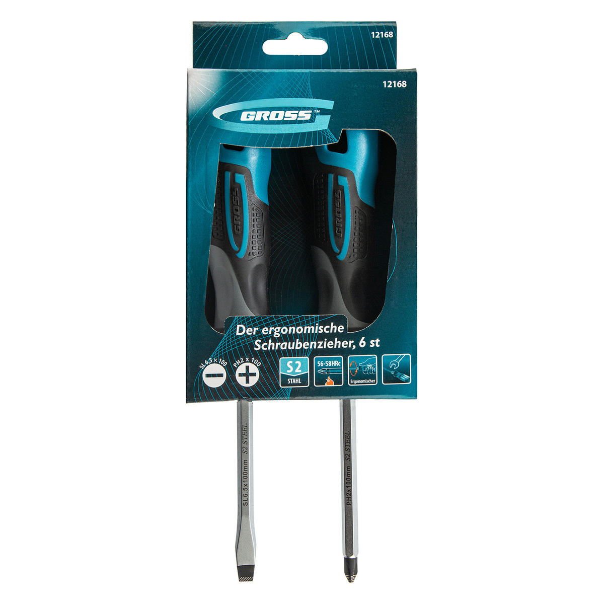 Набор отвёрток комбинированный 2 шт,S2, трехкомпонентная рукоятка GROSS preview 4