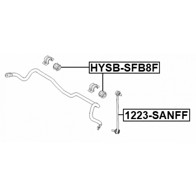 Втулка (сайлентблок) переднего стабилизатора FEBEST HYSB-SFB8F preview 2