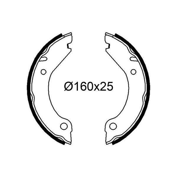 Колодки ручного тормоза к-кт TRIALLI GF 4600 preview 3