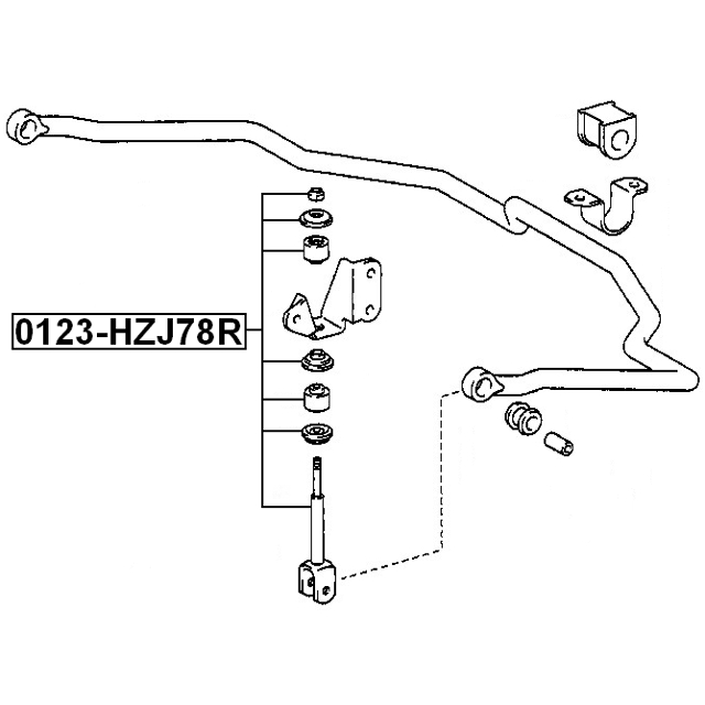 Стойка заднего стабилизатора FEBEST 0123-HZJ78R preview 2