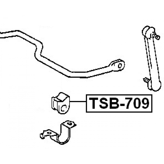 Втулка (сайлентблок) заднего стабилизатора FEBEST TSB-709 preview 2