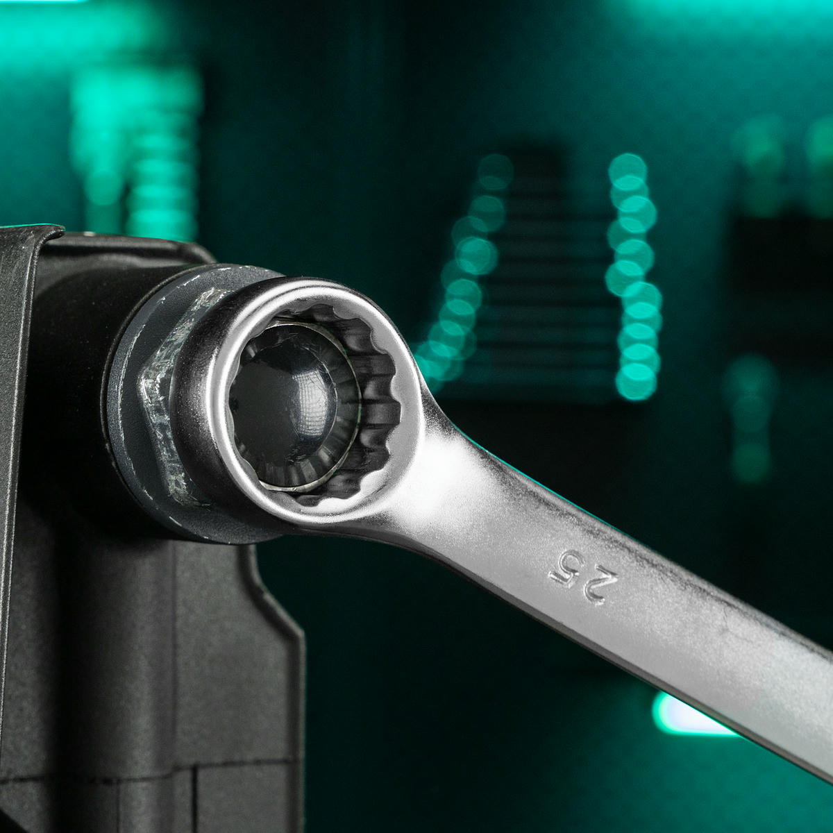 Ключ комбинированный 25 мм, CrV, матовый хром STELS preview 6