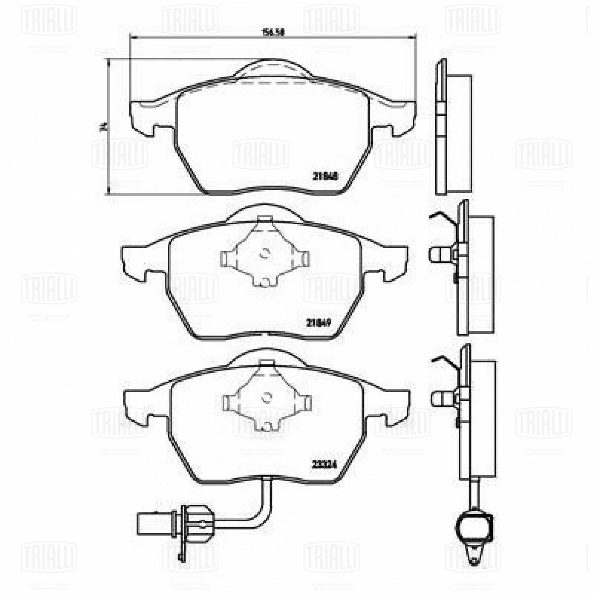 Колодки тормозные передние к-кт TRIALLI PF 4207 preview 3