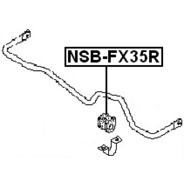 Втулка (сайлентблок) заднего стабилизатора FEBEST NSB-FX35R preview 2 Втулка (сайлентблок) заднего стабилизатора FEBEST NSB-FX35R preview 2