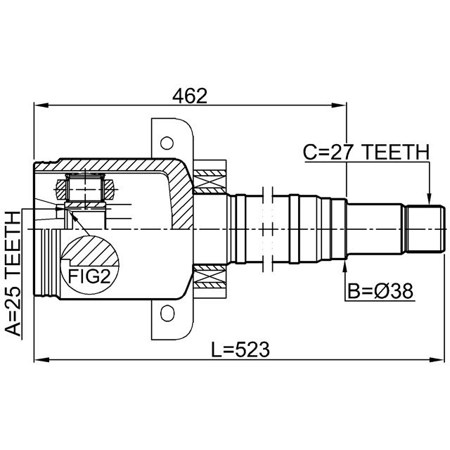 Шрус внутренний правый 25x37.9x27 preview 2