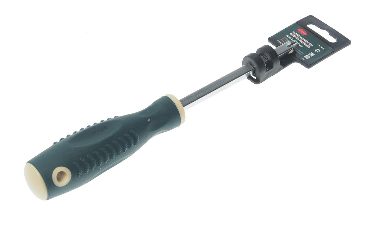 Отвертка крестовая магнитная "Profi" S2 PH3.0х125мм, в пластиковом держателе ROCKFORCE preview 1