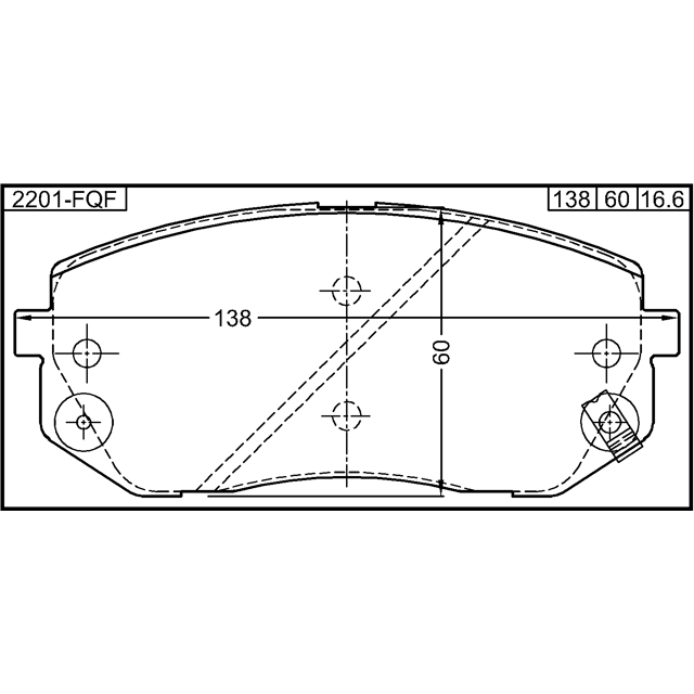 Колодки передние HYUNDAI IX35/TUCSON 10MY 2009- 2201-FQF preview 2
