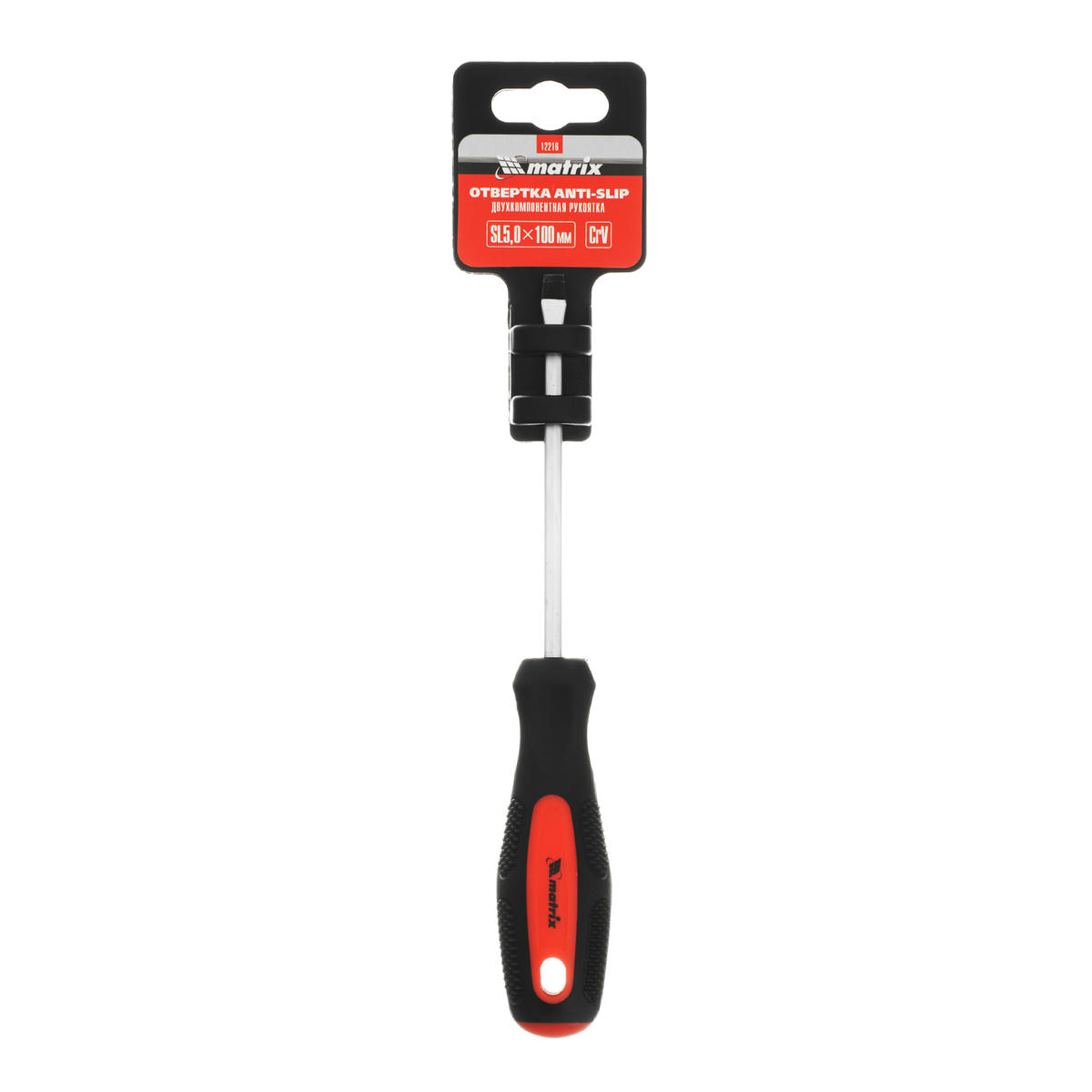 Отвертка Anti-Slip, SL5, 0x100 мм, CrV, двухкомп. рукоятка MATRIX 12216 preview 5