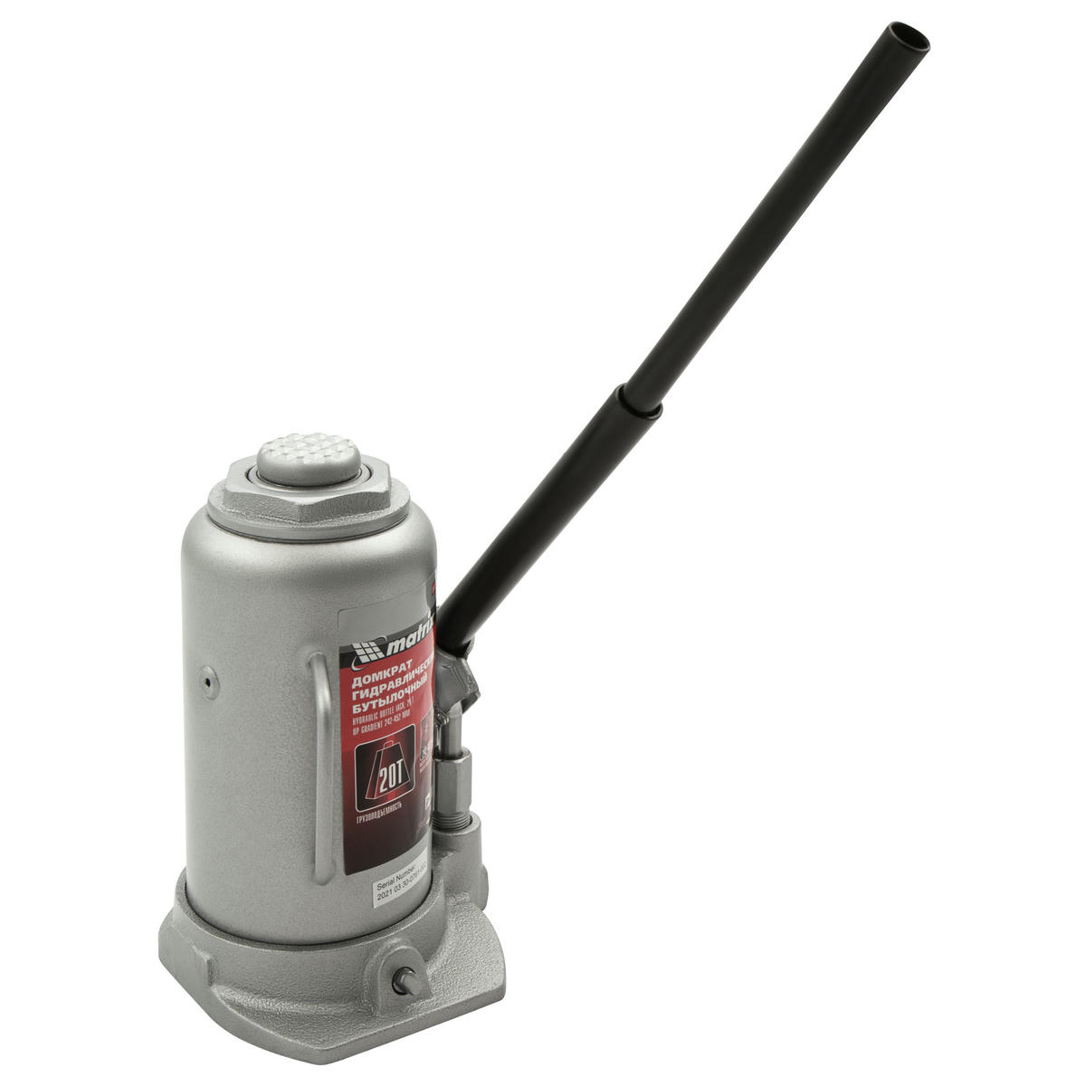 Домкрат гидравлический бутылочный, 20 т, h подъема 242-452 мм MATRIX 50731 preview 6