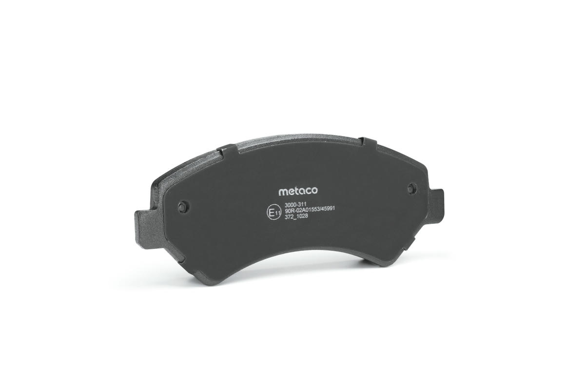 Колодки тормозные передние к-кт metaco 3000-311 preview 3