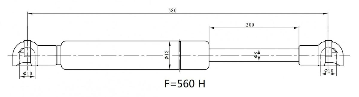 Упор газовый (амортизатор) для а/м Nissan X-Trail T31 (07-) (крышки багажника) (GS 1407) preview 3