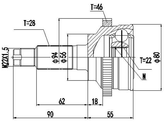 ШРУС наружный TRIALLI GO 0849 preview 3