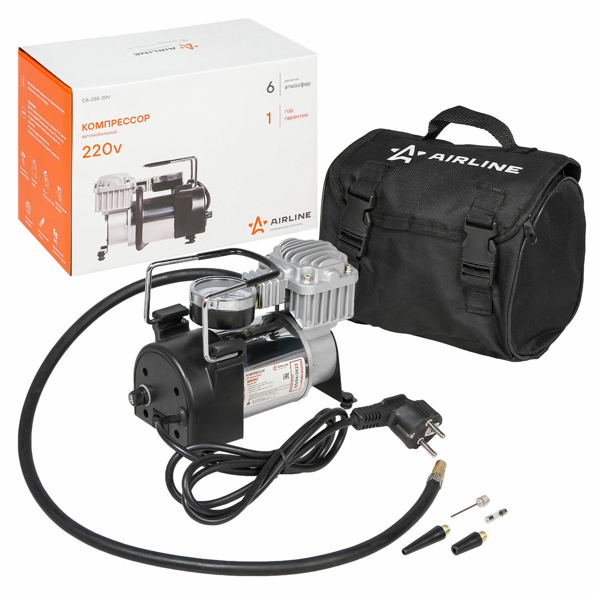 Компрессор подкачки колес AirLine CA-035-20V preview 1