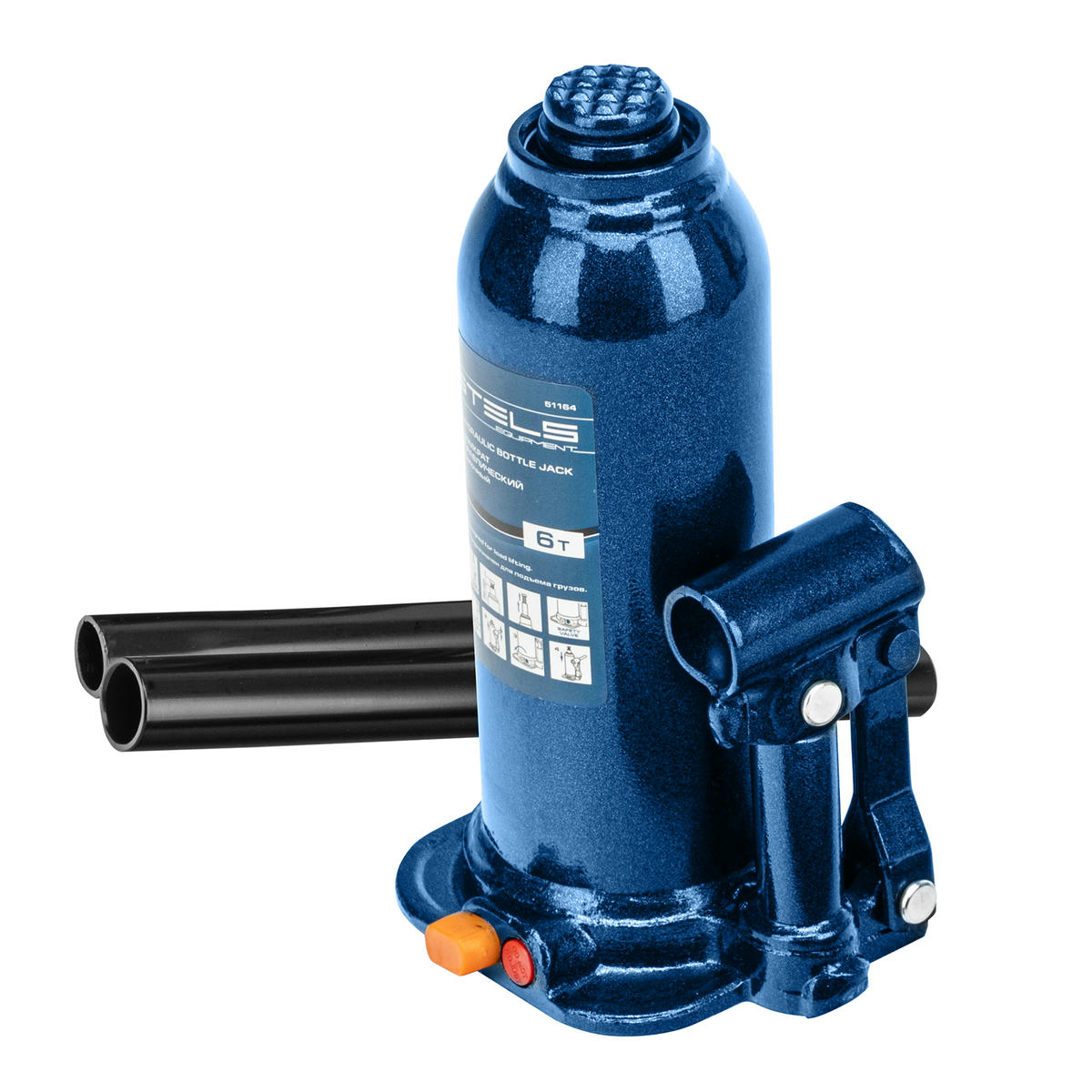 Домкрат бутылочный 6т гидравлический подъем 207-404мм STELS preview 1