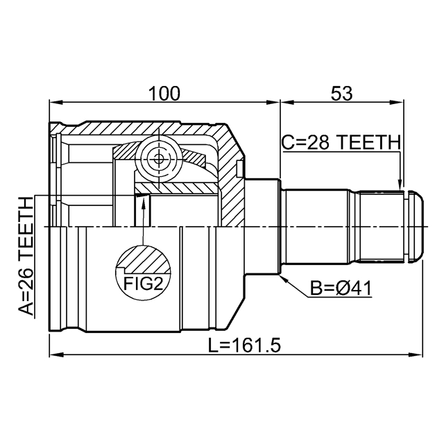 ШРУС внутренний FEBEST 2211-CARNLH preview 2