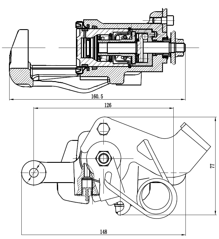 Суппорт торм. для а/м Kia Rio (10-) зад. прав. d=34мм TRIALLI CF 032019 preview 4