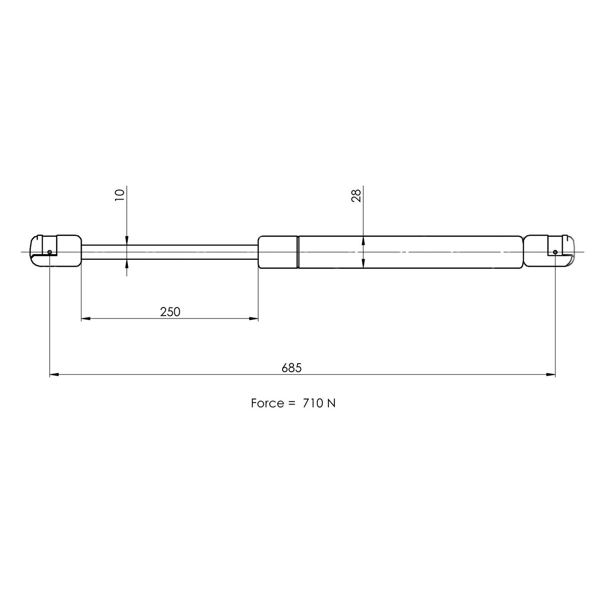 Газовый упор багажника TRIALLI GS 1844 preview 2