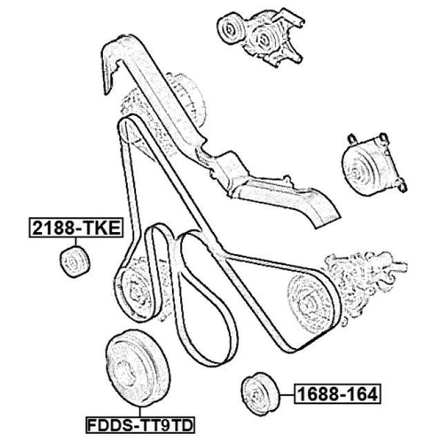 Ролик дополнительный руч. ремня FEBEST 2188-TKE preview 2