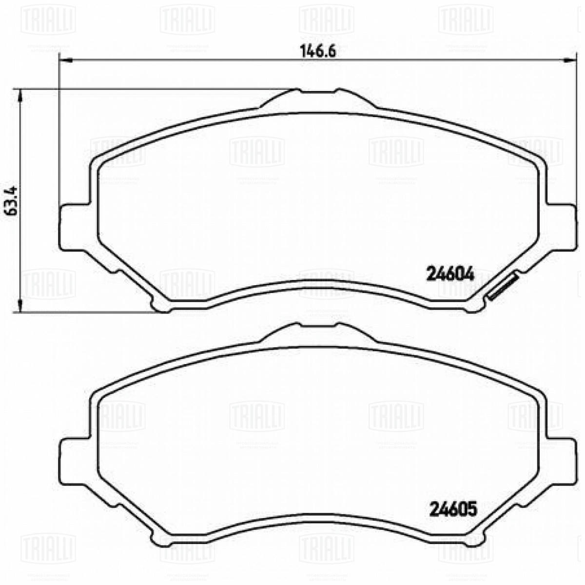 Колодки тормозные передние к-кт TRIALLI PF 4243 preview 3