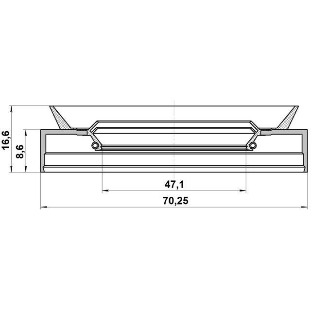 95TBS-49700917X_сальник ступицы! пер. 49x70x8.6/16.6 Suzuki GrandVitara/Vitara 97> preview 2