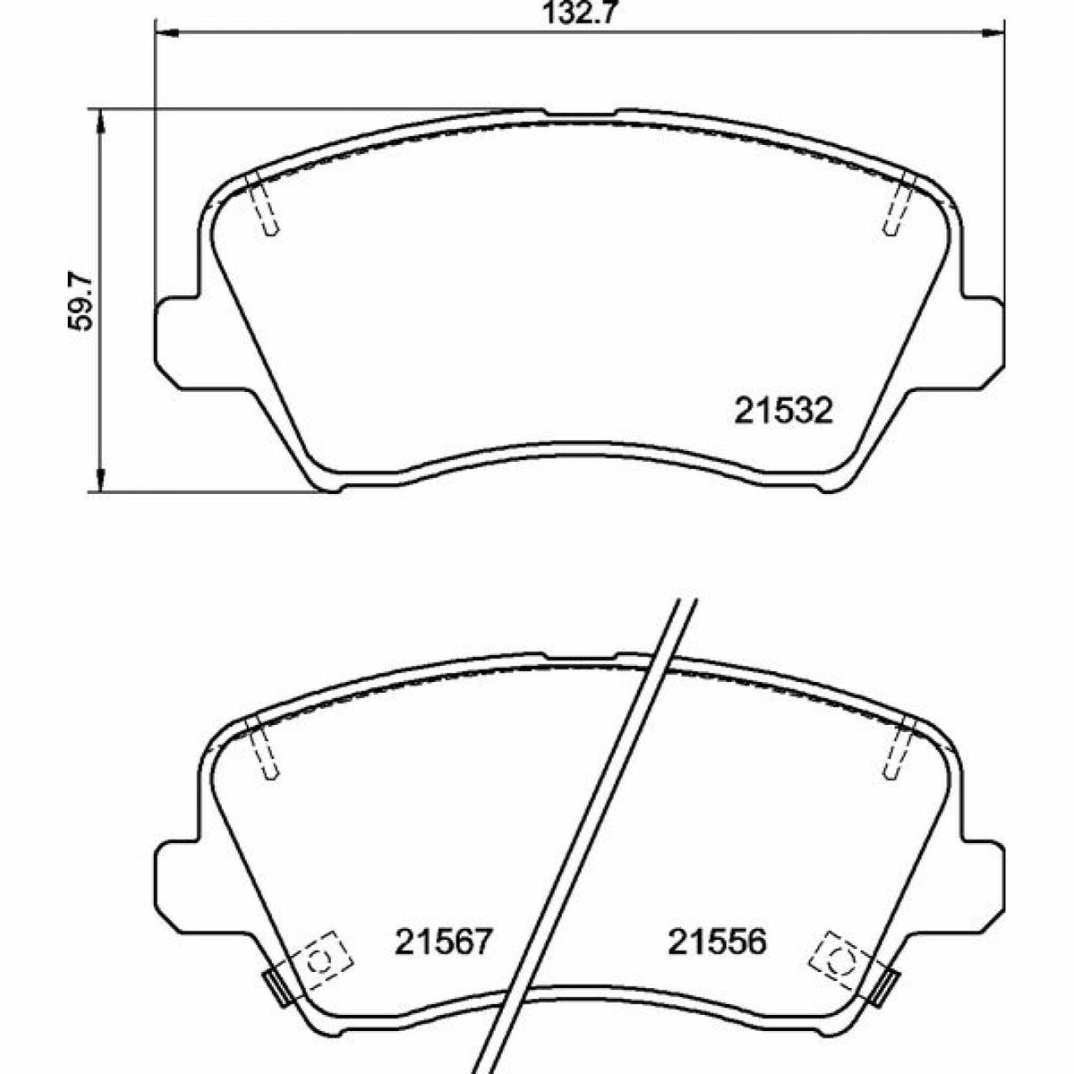 Колодки торм. для а/м Kia Ceed (12-)/Hyundai i30 (16-) диск. перед. т/с Bosch R15 (PF 2208) preview 3