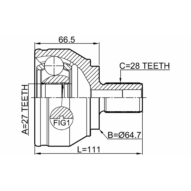 ШРУС наружный передний FEBEST 2310-2H preview 2