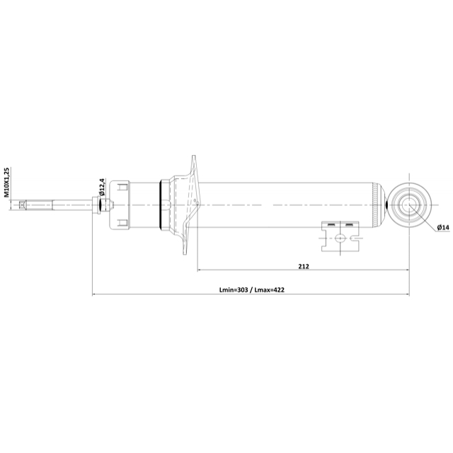 Амортизатор передний FEBEST 04110-002F preview 2