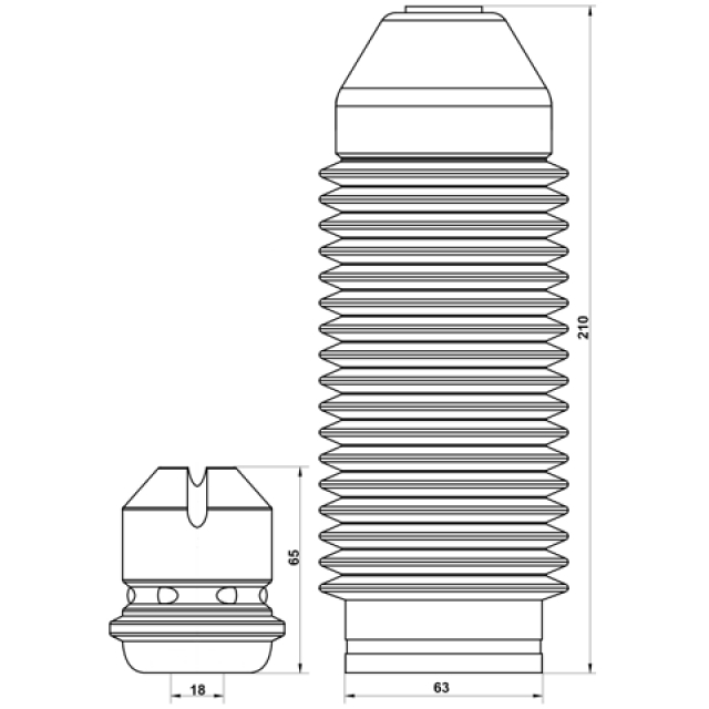 К-кт пыльников с отбойниками FEBEST VWSHB-GIVF-KIT preview 2