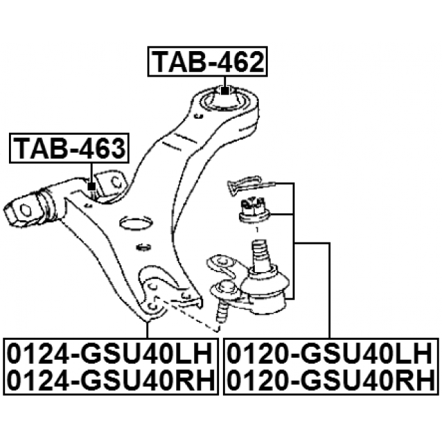 Опора шаровая FEBEST 0120-GSU40LH preview 2