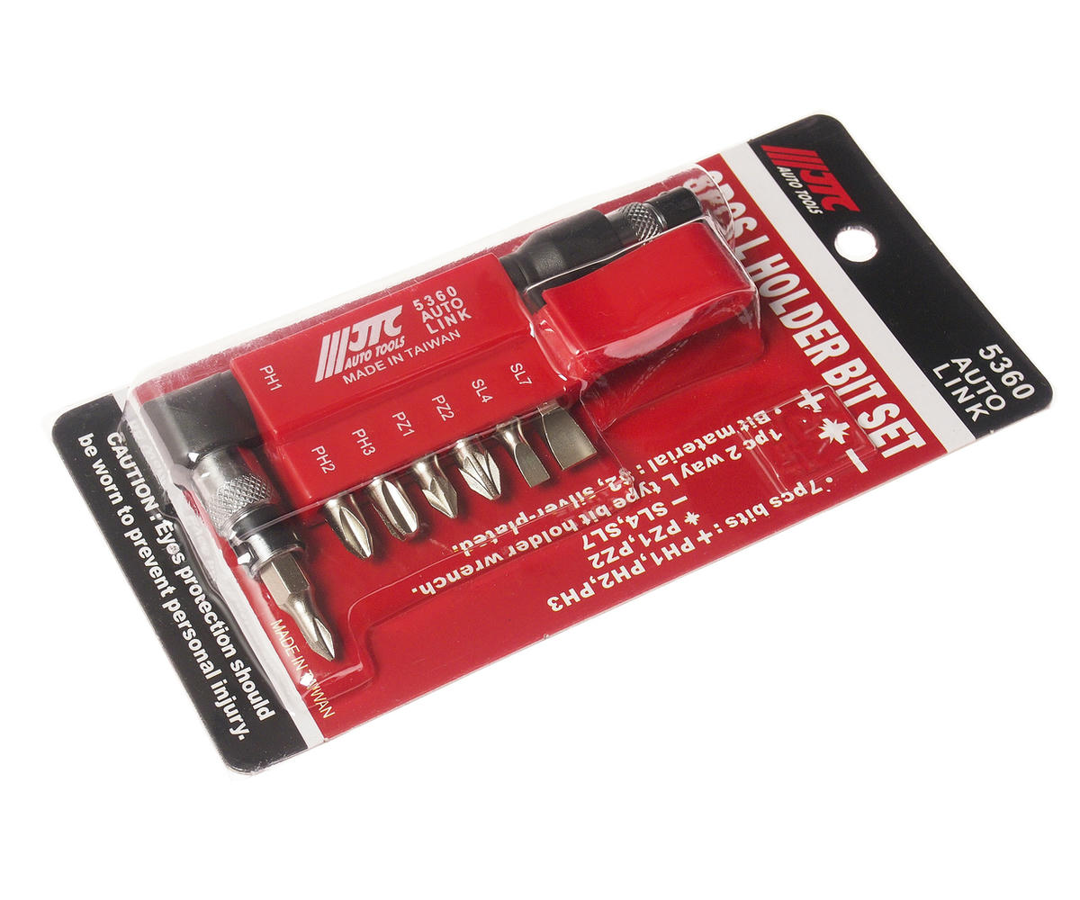 Набор вставок 1/4" филипс, позидрайв с Г-образным держателем 8пр. JTC preview 1