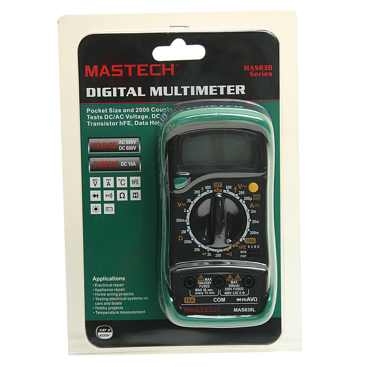 Портативный мультиметр MAS830L MASTECH preview 3