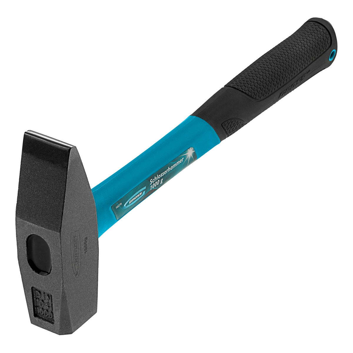 Молоток 1000г квадратный боек, фибергласовая обрезиненная рукоятка GROSS preview 1