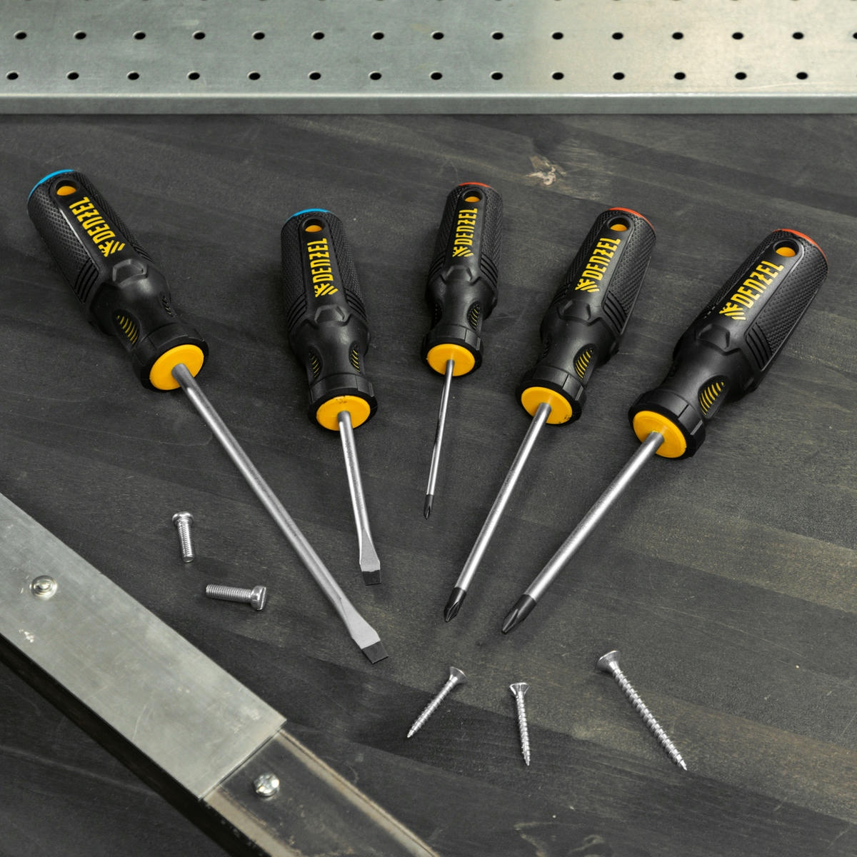 Набор отверток, 5 шт., PH+SL, S2, 3к рукоятка Denzel preview 6